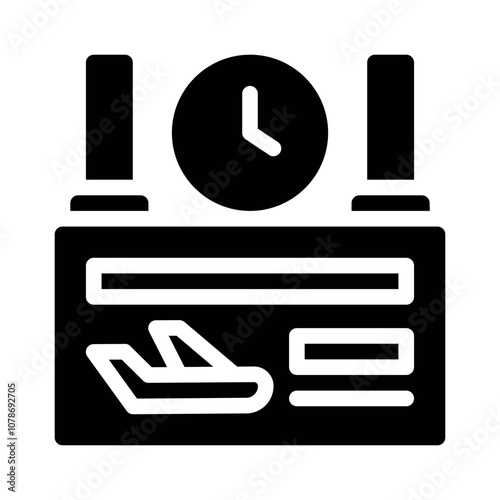 airplane departure glyph icon