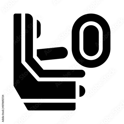 airplane seat glyph icon