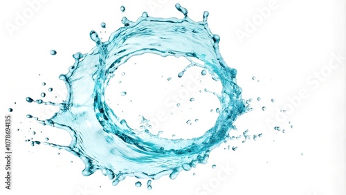 water splash isolated on white