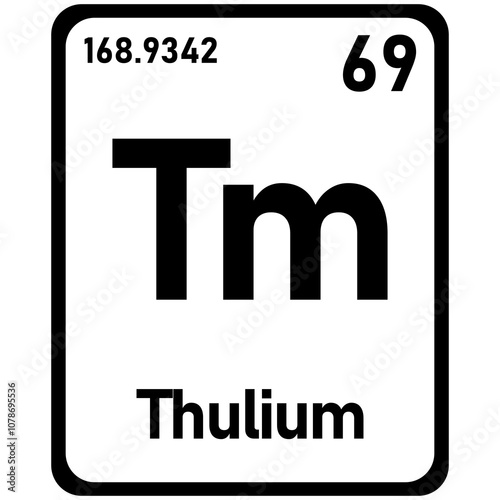 Photography thulium periodic element