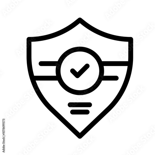 Icon Shield With Style Outline