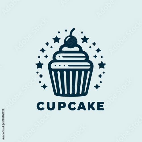cupcake logo illustration