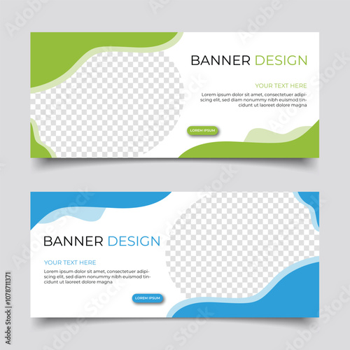  Modern business banner abstract design. Clean simple creative background vector template design