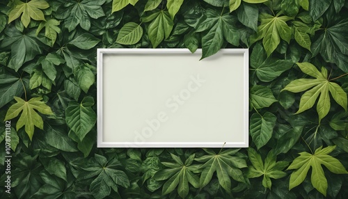 Stunning Social Media Poster Frame with an Exquisite Leaf Background for Captivating Visual Content Creation