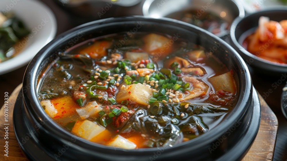 The national cuisine of North Korea. Hamul than is a spicy soup with seaweed. The national cuisine of North Korea. Hamul than is a spicy soup with seaweed.