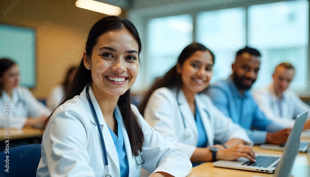 Classroom lecture of learning medical students Classroom lecture of learning medical students