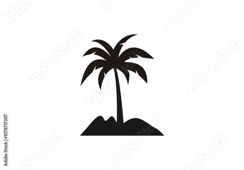 palm tree icon design template logo icon vector illustration photo