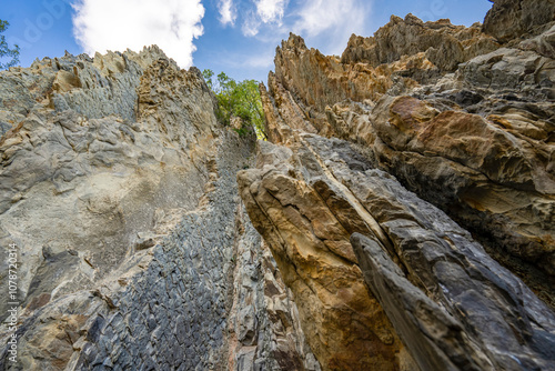 Kiselov Rock on the Black Sea. Tuapse District, Krasnodar Region. Russia photo