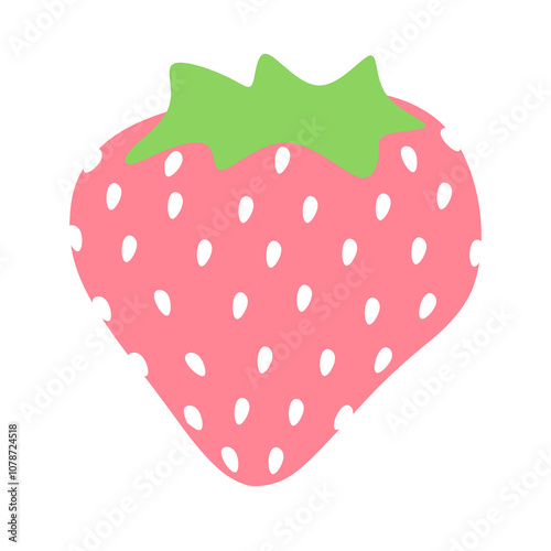 pink strawberry isolated