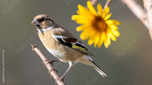 Coccothraustes coccothraustes hawfinch photo