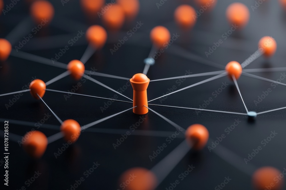 Visualizing data points connected by network lines for enhanced data analytics insights Visualizing data points connected by network lines for enhanced data analytics insights