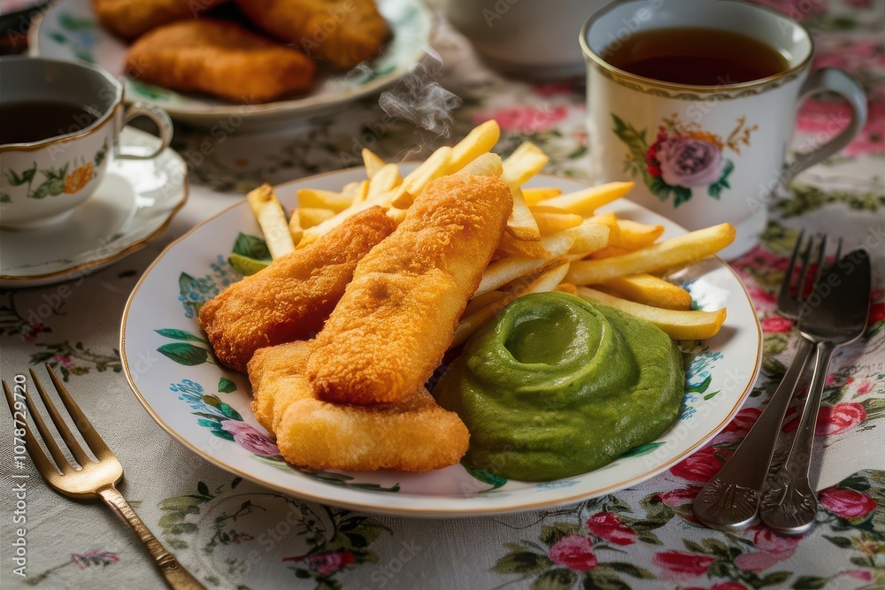 Classic Fish and Chips with Mushy Peas Classic Fish and Chips with Mushy Peas