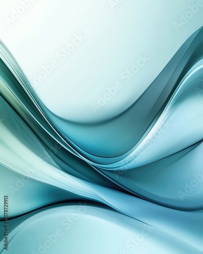 colorful abstract gradient background design Abstract waves in calming blue tones. photo