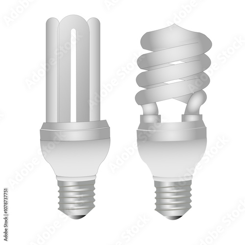 Ampoules led à culot vissant sur fond blanc