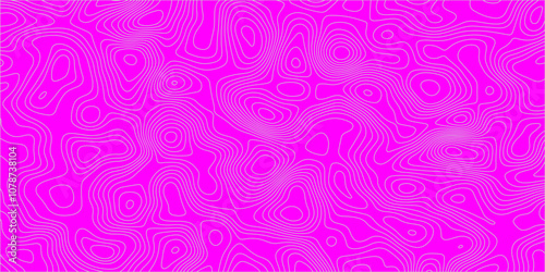Abstract wavy topographic map. Abstract wavy and curved lines background. Abstract geometric topographic contour map background.

