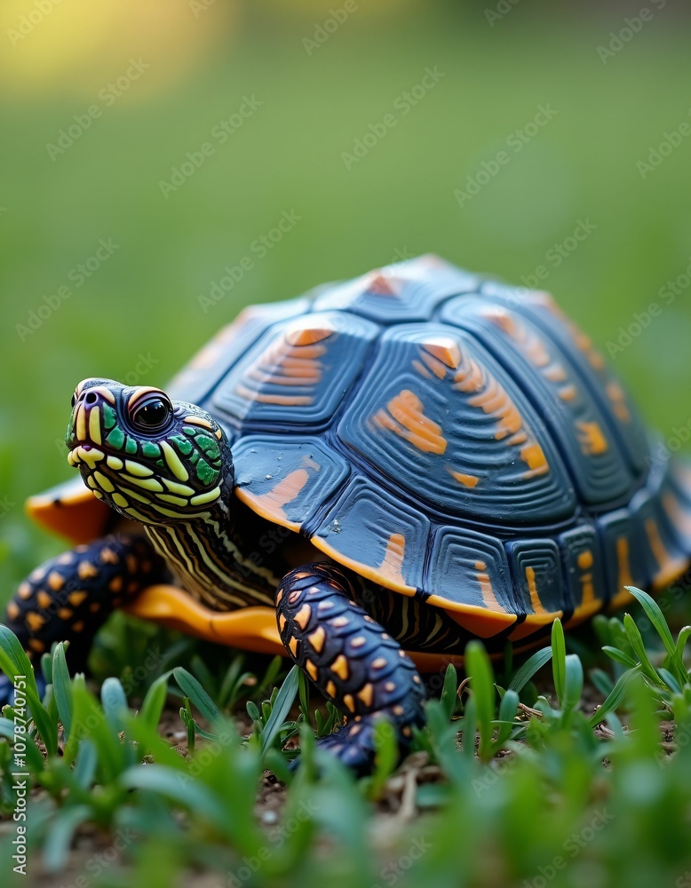 Fototapeta premium a turtle with very smooth body contours, realistic, detailed.