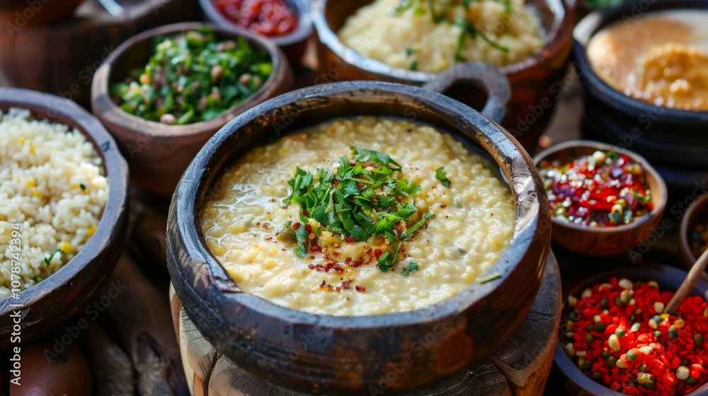 The national cuisine of Eswatini. Incwancwa is a sour porridge made from fermented corn flour. The national cuisine of Eswatini. Incwancwa is a sour porridge made from fermented corn flour.