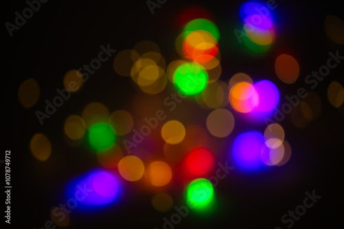 Lights bokeh background for Christmas, colorful lights as background