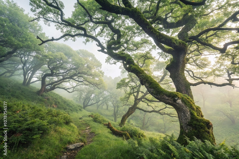 Enchanting Twisted Trees Surrounded by Mist in a Lush Green Forest Landscape Capturing Nature’s Mystique and Beauty for Nature Lovers and Photography Enthusiasts Enchanting Twisted Trees Surrounded by Mist in a Lush Green Forest Landscape Capturing Nature’s Mystique and Beauty for Nature Lovers and Photography Enthusiasts