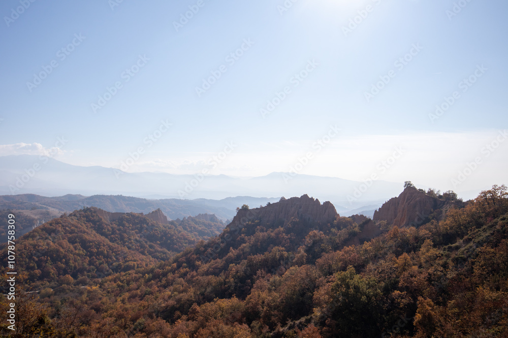 Melnik pyramides in sout east of Bulgaria, beautiful landscape for hiking Melnik pyramides in sout east of Bulgaria, beautiful landscape for hiking