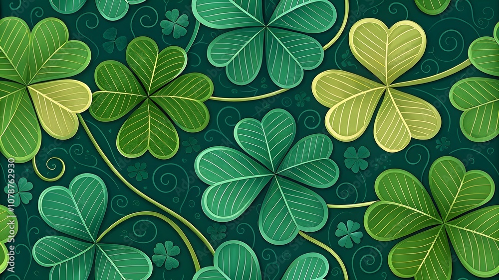 Shamrock Clover Pattern for St. Patrick’s Day Celebration
