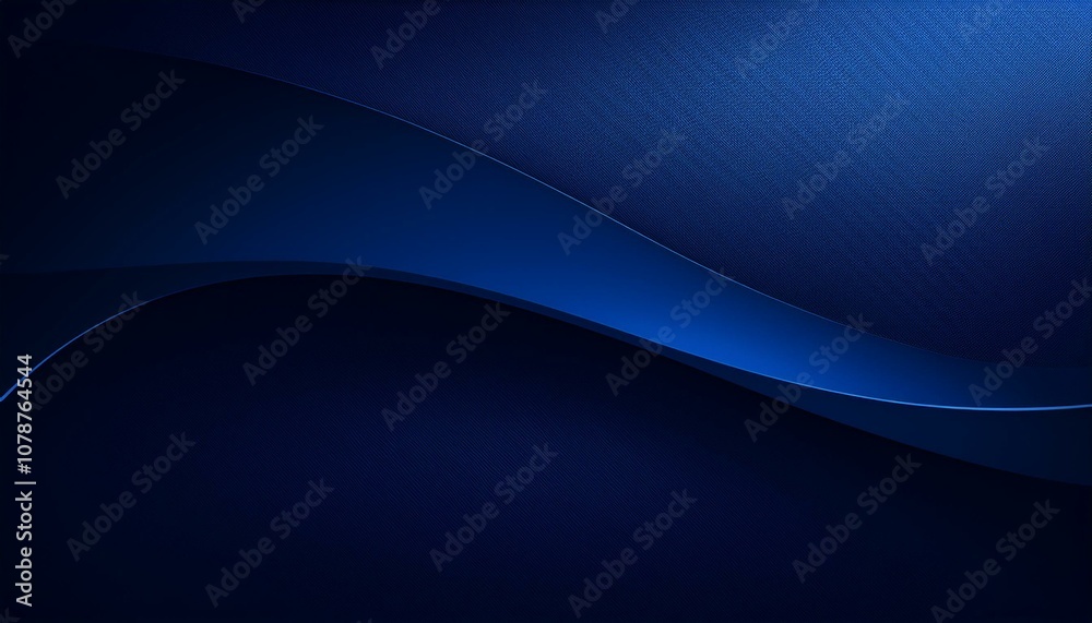 Obraz premium モダンで抽象的なグラデーションのネイビーブルーの背景画像（Modern abstract gradient navy blue background image） 