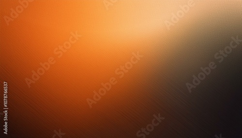 Abstract background, Dark tangerine and Dark taupe gradient background with light leak and grainy texture.