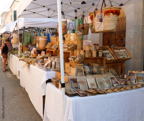 Quadro em tela Market at Mallorca, Spain