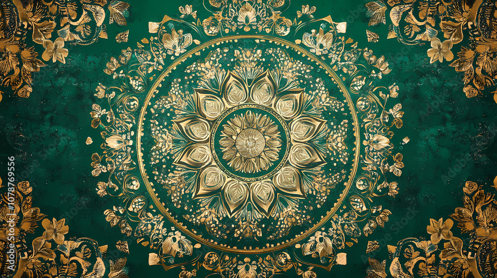 Abstract background of green luxury kaleidoscope. Kaleidoscope. Illustration Abstract background of green luxury kaleidoscope. Kaleidoscope. Illustration