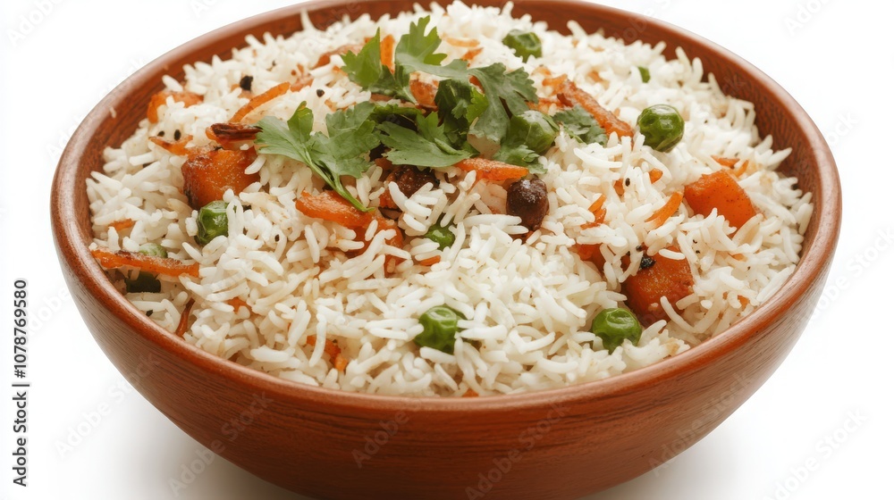 Biryani on white background Biryani on white background