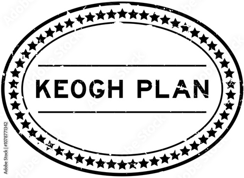 Grunge black keogh plan word oval rubber seal stamp on white background