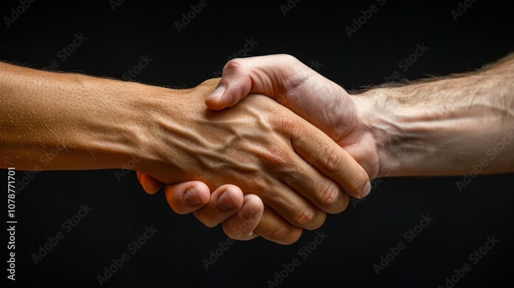 Two hands shaking, a gesture of agreement or partnership. Two hands shaking, a gesture of agreement or partnership.