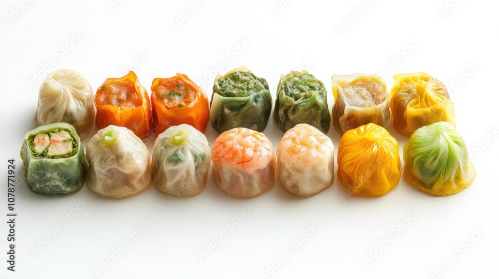 dim sum on white background dim sum on white background
