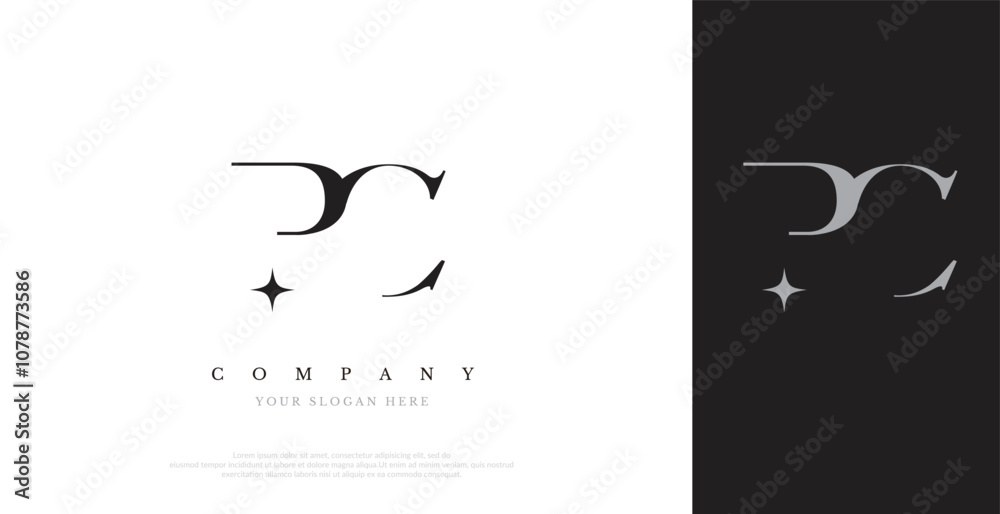 Initial PC Logo Design Vector Initial PC Logo Design Vector