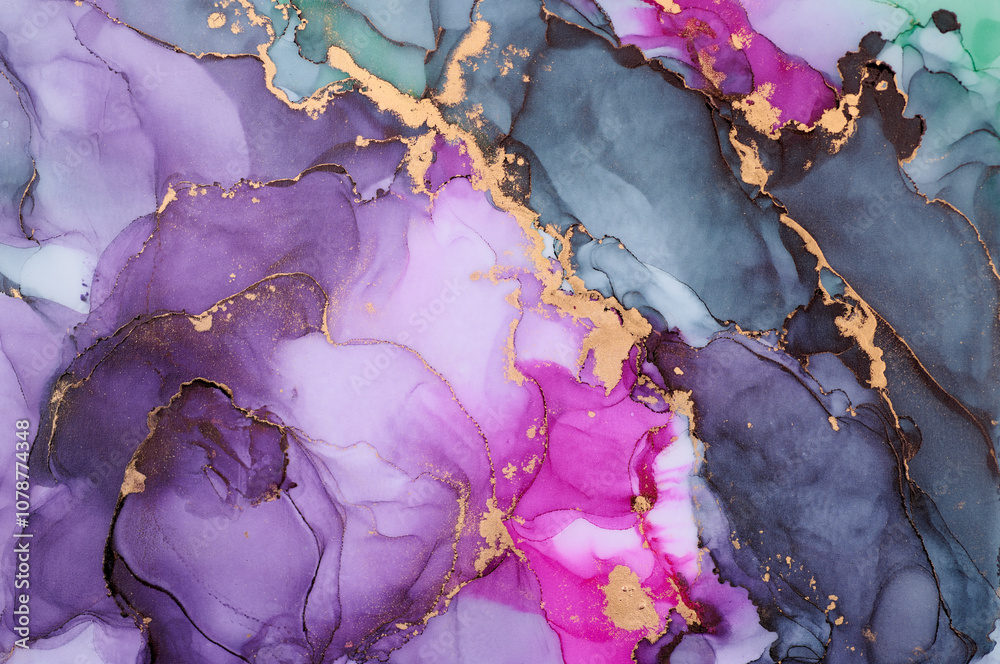Current of translucent hues intertwine with metallic gold veins, shaping organic luxurious landscape. This fluid art, abstract liquid ink technique, light and shadow dance across free-flowing textures Current of translucent hues intertwine with metallic gold veins, shaping organic luxurious landscape. This fluid art, abstract liquid ink technique, light and shadow dance across free-flowing textures
