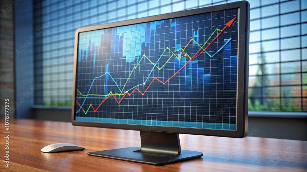 Computer Monitor with Line Graph
Computer Monitor with Line Graph