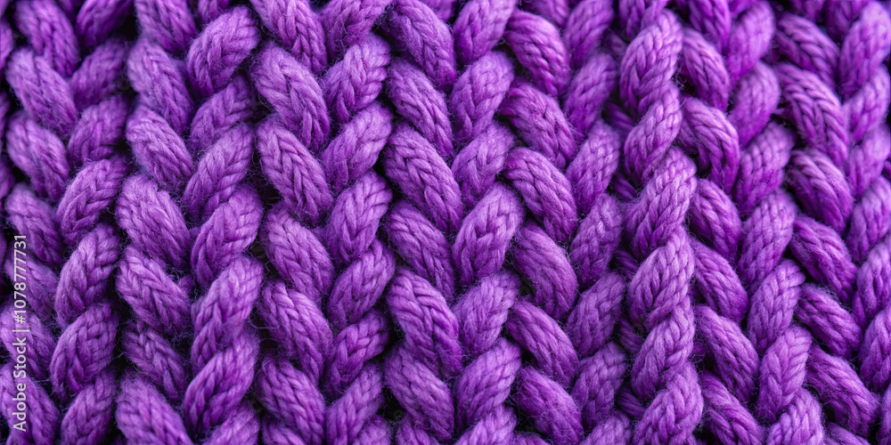 Purple Knitted Fabric Texture Close-Up Purple Knitted Fabric Texture Close-Up