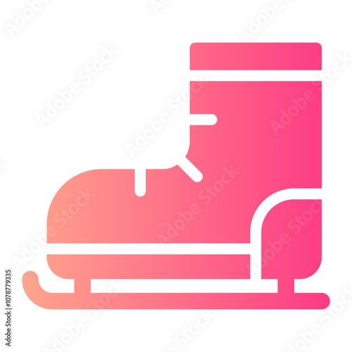 ice skate gradient icon