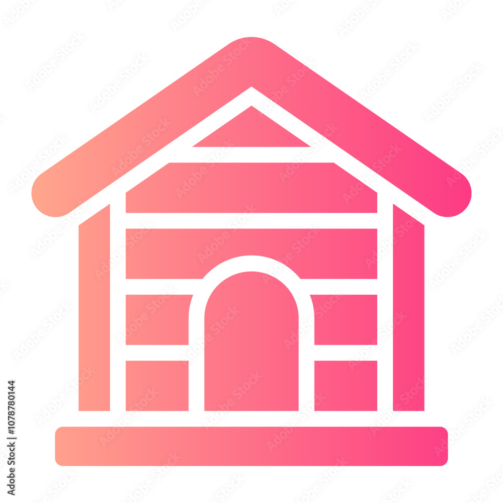 wood house gradient icon wood house gradient icon
