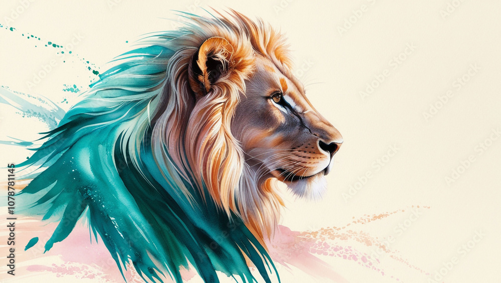 Naklejka premium illustration of a lion