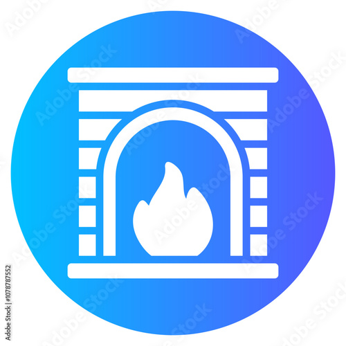 fireplace gradient icon