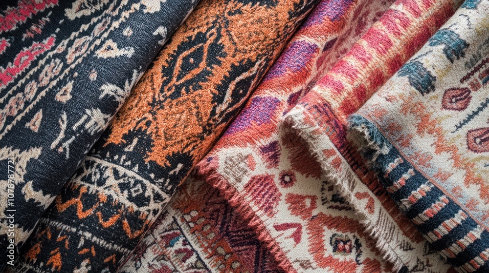 A Close-up of Colorful Rugs A Close-up of Colorful Rugs