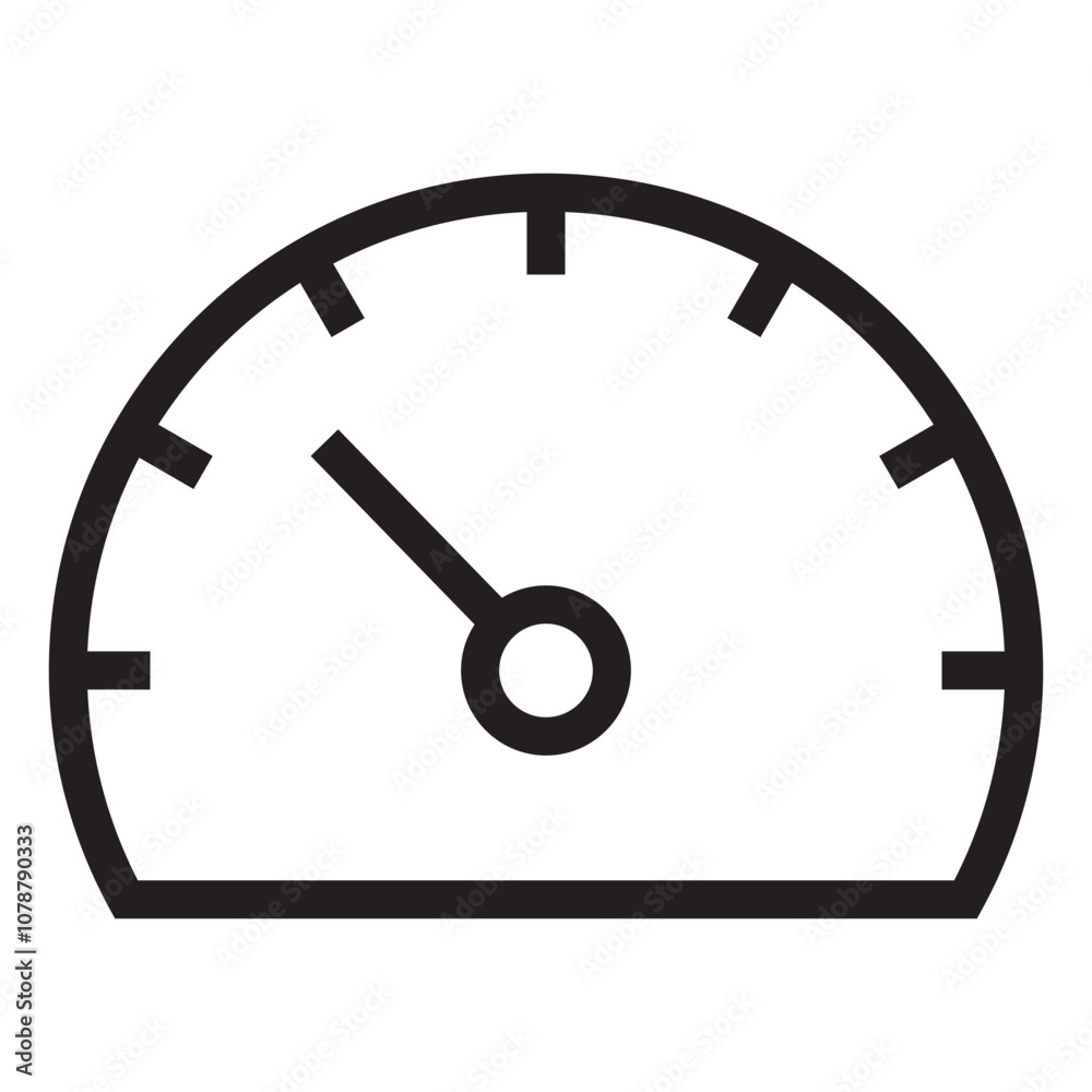 Car speedometer and dashboard line icon. Car speedometer and dashboard line icon.