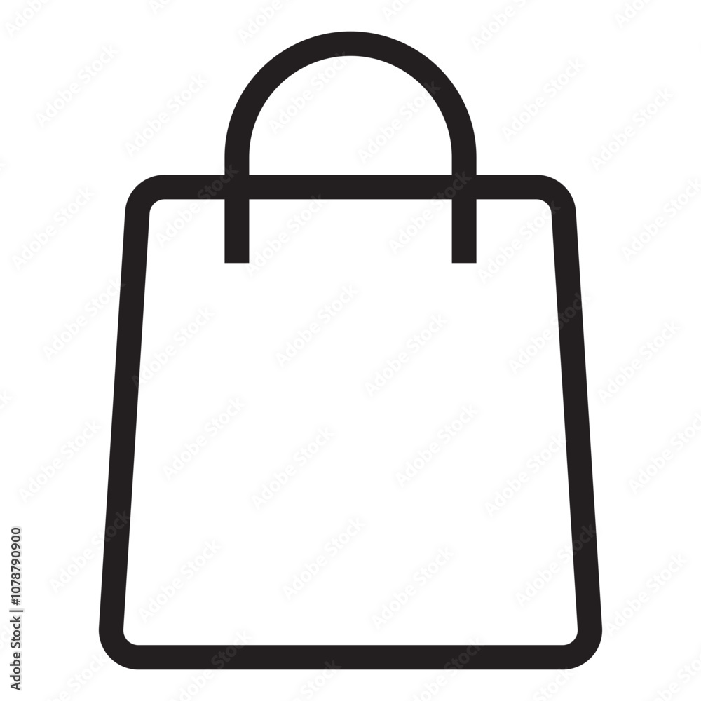Shopping bag line icon.