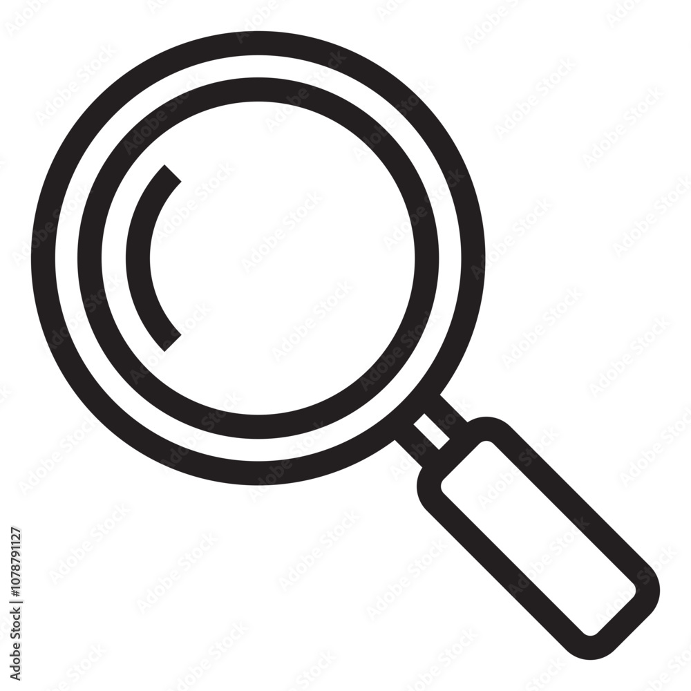 magnifying glass line icon. magnifying glass line icon.