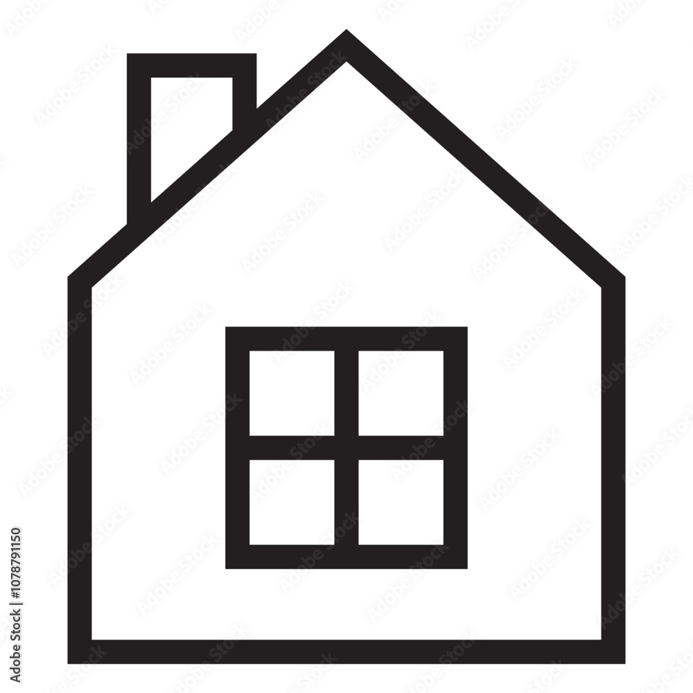 house line icon. house line icon.