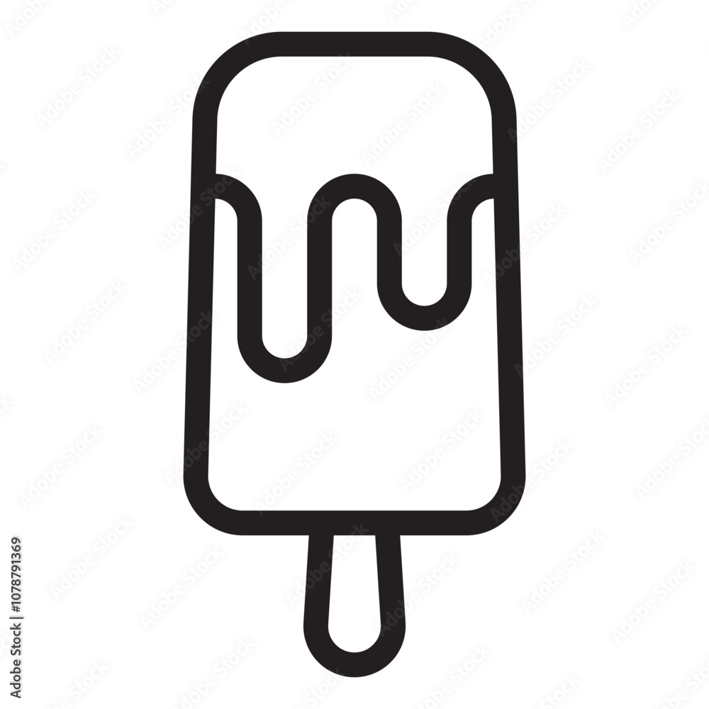 Popsicle ice cream line icon. Popsicle ice cream line icon.