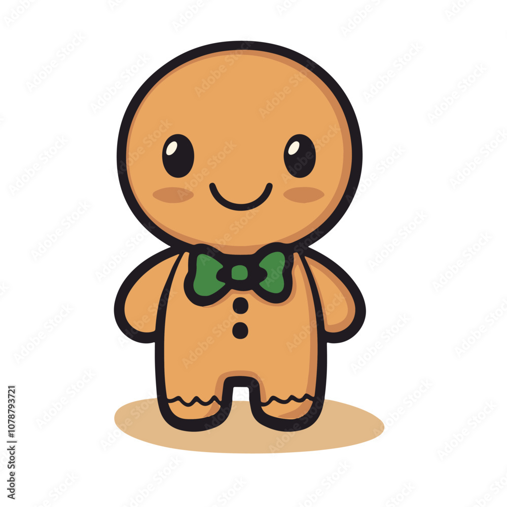 Obraz premium Gingerbread man, gingerbread cookie clipart