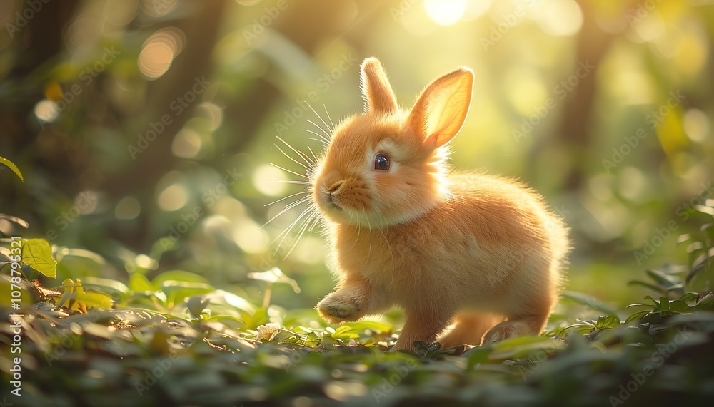 Fototapeta premium rabbit in the grass