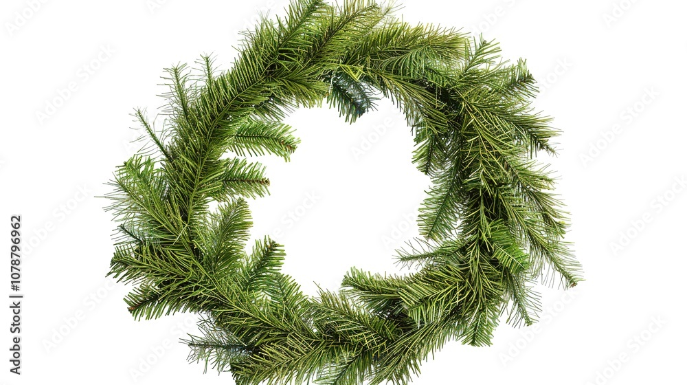 A Beautiful Decorative Christmas Wreath Frame with a Festive Christmas Border, Standing Isolated on a Pristine White Background. Delightful Holiday Ornamentation in a Simple and Clean Setting. A Beautiful Decorative Christmas Wreath Frame with a Festive Christmas Border, Standing Isolated on a Pristine White Background. Delightful Holiday Ornamentation in a Simple and Clean Setting.